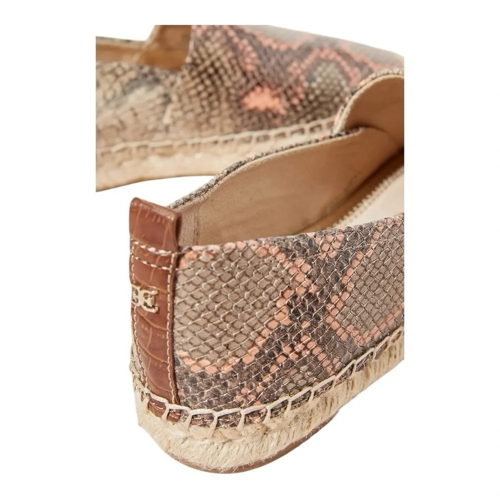 ANTHROPOLOGIE | Sam Edelman Khloe Leather Reptile Print Espadrille Flats. Size 8